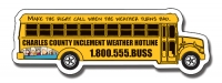 School Magnet - School Bus Shape (5.25x1.75) 