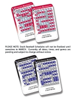Laminated Wallet Card - 3.5x2.25 Baseball Schedules (2-Sided)