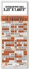 Laminated Baseball Schedules - 3.5x8.5