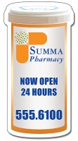 Magnet - 2.25x4.3125 Medicine Bottle Shape 