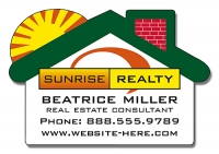 Real Estate Magnet - House w/Round Corner (2.75x1.875) 