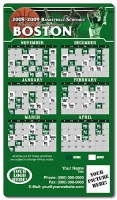 Magnet Sport Schedules - 4x7 Basketball Round Corners