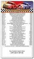 Magnet Sport Schedules - 4x7 NASCAR Round Corners